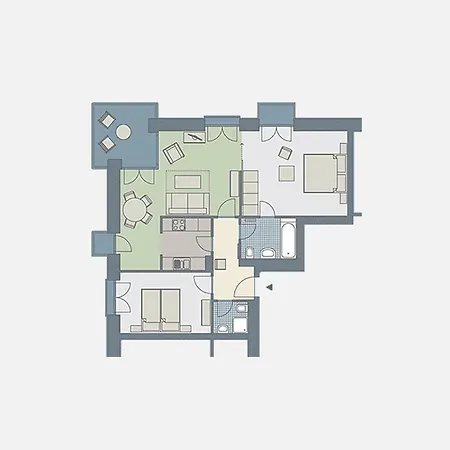 Kaiservillen - Mit 2 Schlafzimmern Und Balkon D213 Lejlighed *